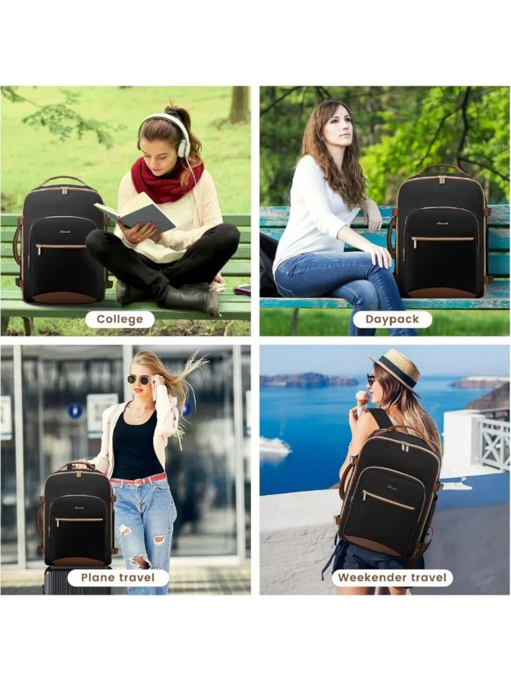40L Large Travel Backpack for Women & Men, 17